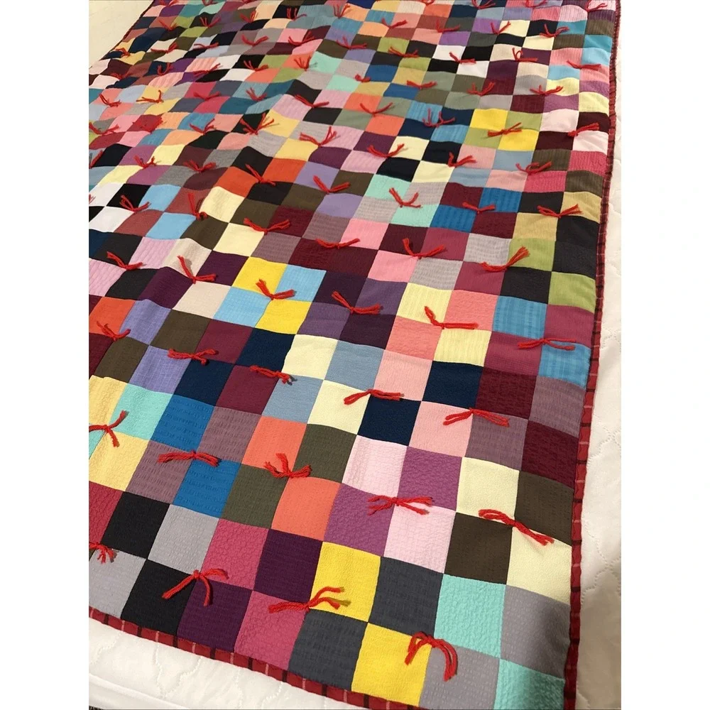 Amish Handmade Reversible Patch Quilt 50x60 From Ohio Amish Country Berlin